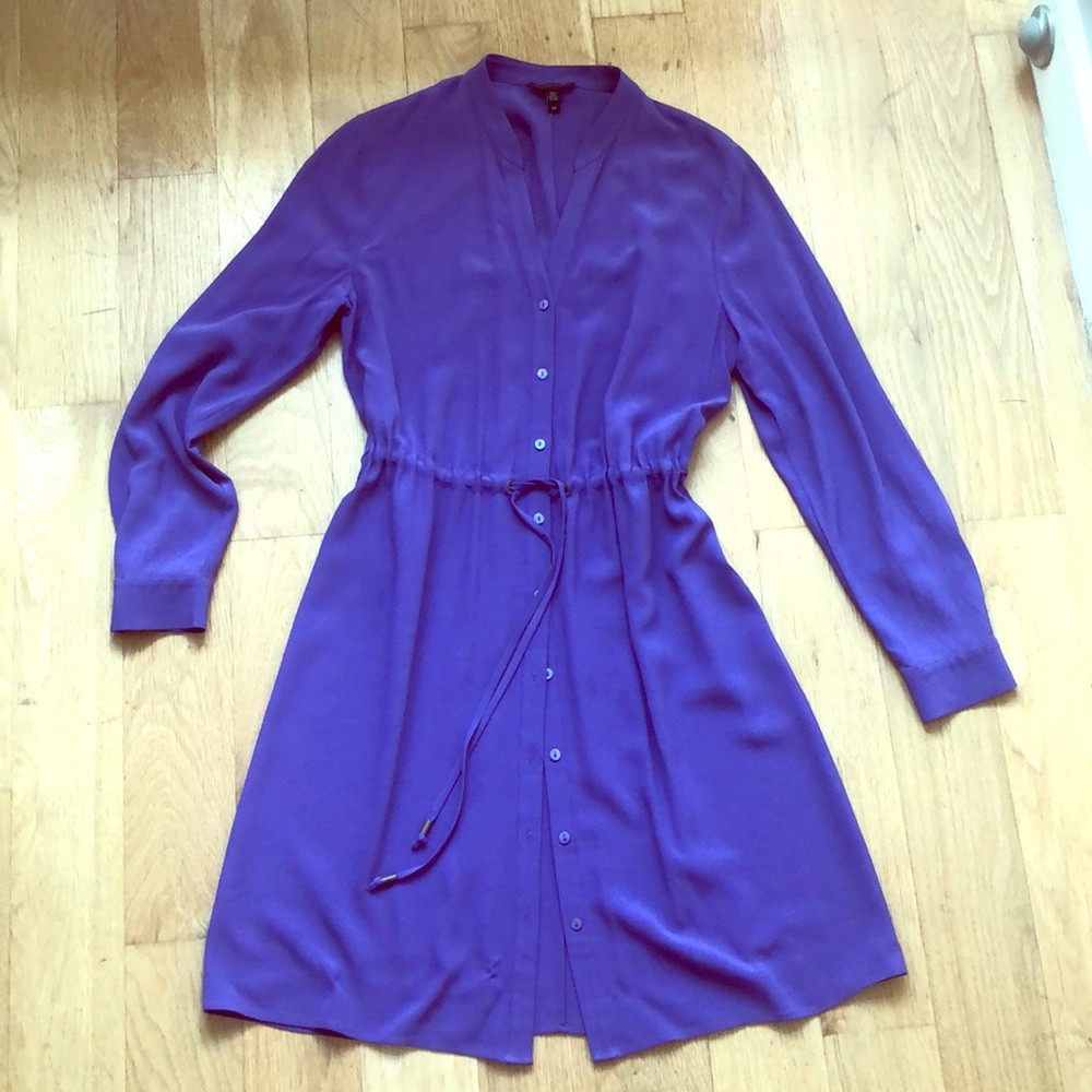 Purple Eileen Fischer button down dress